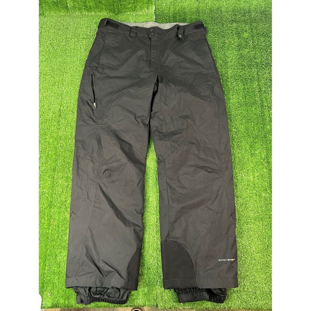 Columbia Mens Omni-Shield Snow Pants Black Size Large Ski Snowboard Water Resist